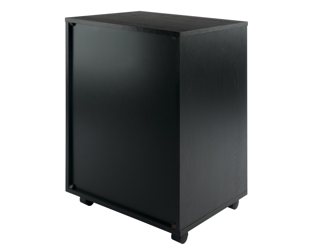 Halifax 5-Drawer Mobile Storage Cabinet, for Home Office, Bedroom, 26', Black