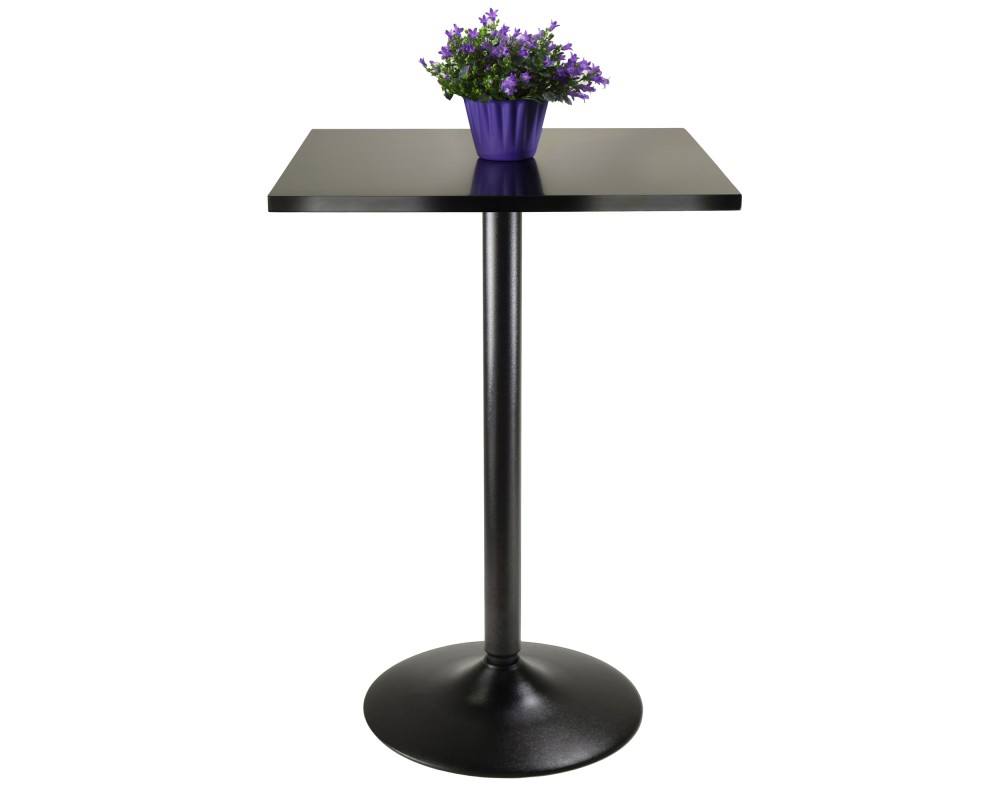 Obsidian Square Counter Height Table, Black