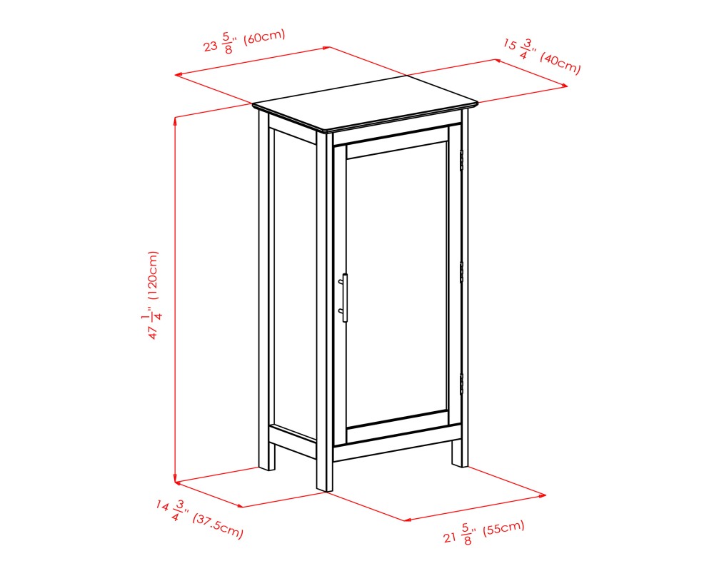 Poppy Display Cabinet with Glass Door, Black