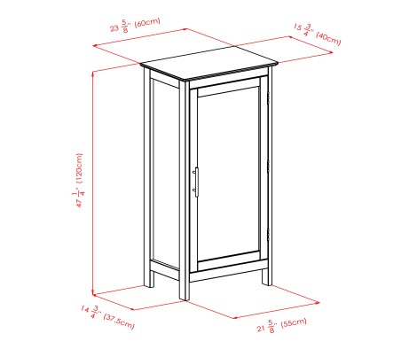 Poppy Display Cabinet with Glass Door, Black
