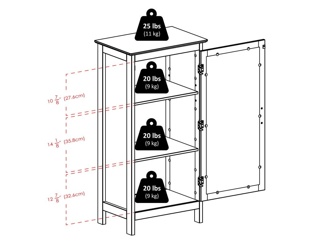 Poppy Display Cabinet with Glass Door, Black