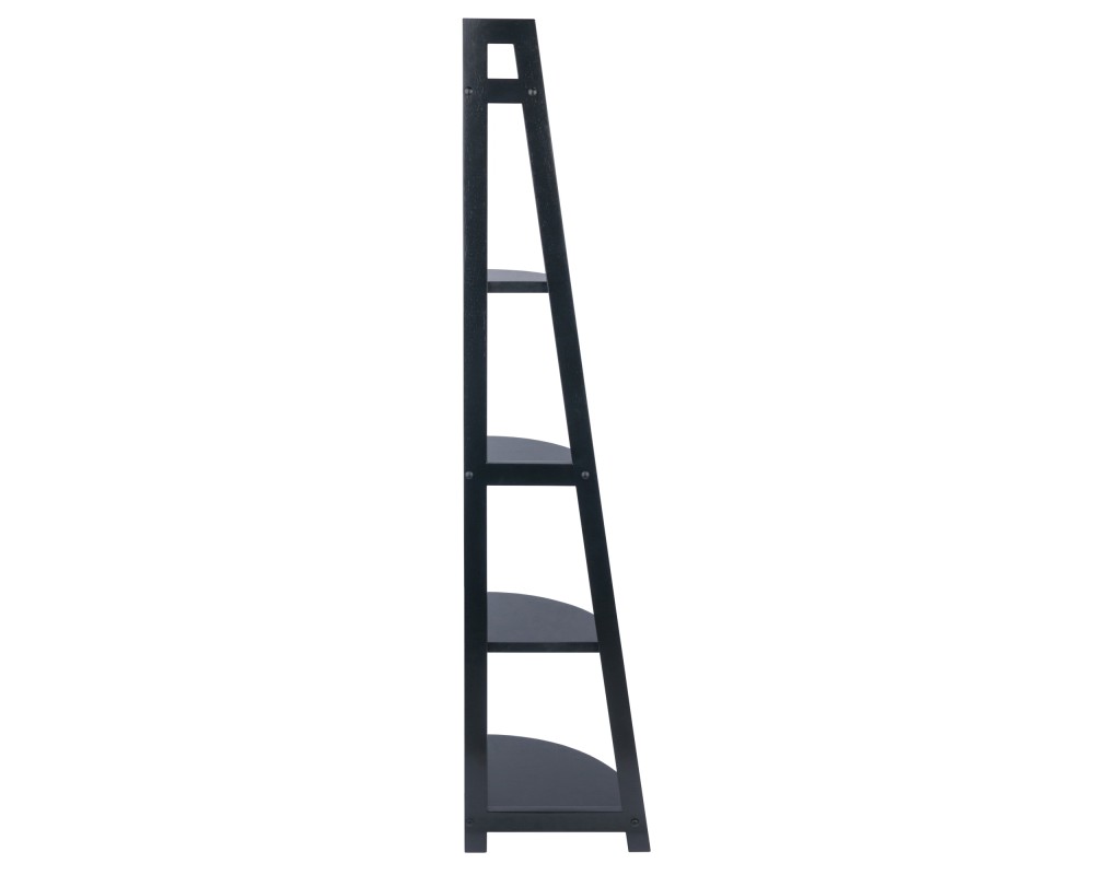 Adam 5-Tier A-Frame Corner Shelf, Black