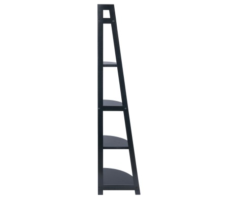 Adam 5-Tier A-Frame Corner Shelf, Black