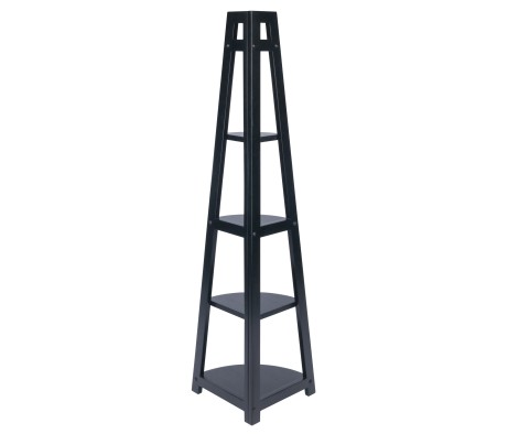 Adam 5-Tier A-Frame Corner Shelf, Black