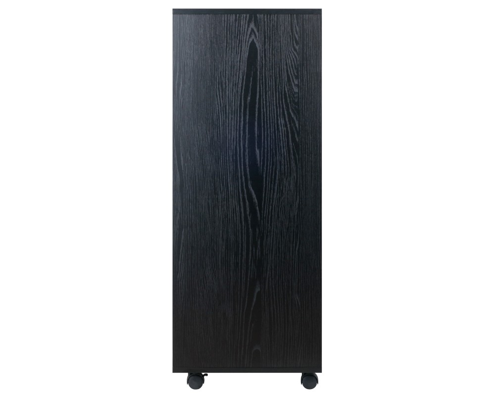 Halifax 5 Drawer High Mobile Storage Cabinet, for Living Room, Home Office, Black