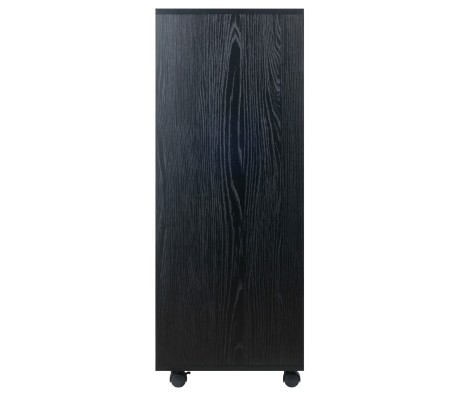 Halifax 5 Drawer High Mobile Storage Cabinet, for Living Room, Home Office, Black