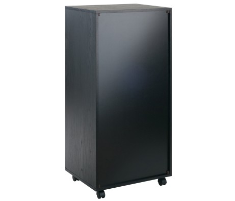 Halifax 5 Drawer High Mobile Storage Cabinet, for Living Room, Home Office, Black