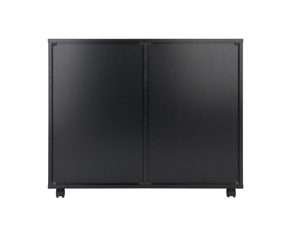 Halifax 2-Door, 4-Drawer Mobile Cabinet, Black