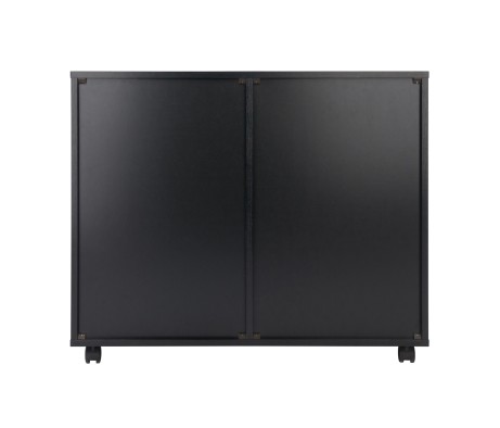 Halifax 2-Door, 4-Drawer Mobile Cabinet, Black