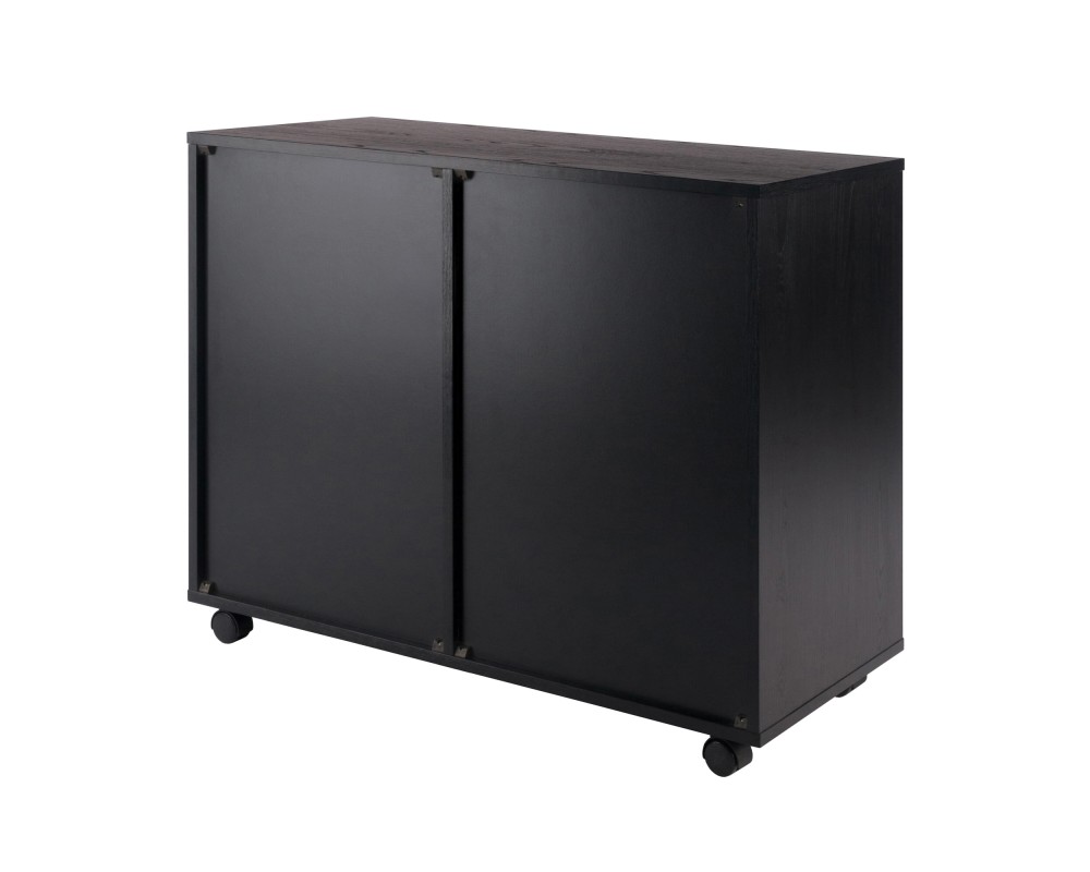 Halifax 2-Door, 4-Drawer Mobile Cabinet, Black