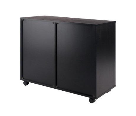 Halifax 2-Door, 4-Drawer Mobile Cabinet, Black