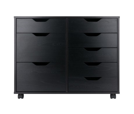 Halifax 6-Drawer Multi-Storage Mobile Cabinet, Black