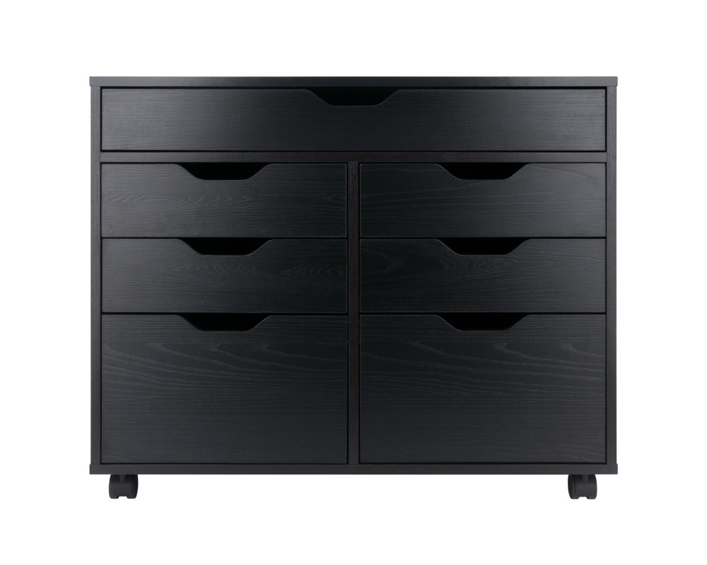 Halifax 5-Drawer Multi-Storage Mobile Cabinet, Black