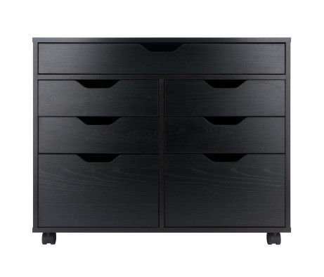 Halifax 5-Drawer Multi-Storage Mobile Cabinet, Black