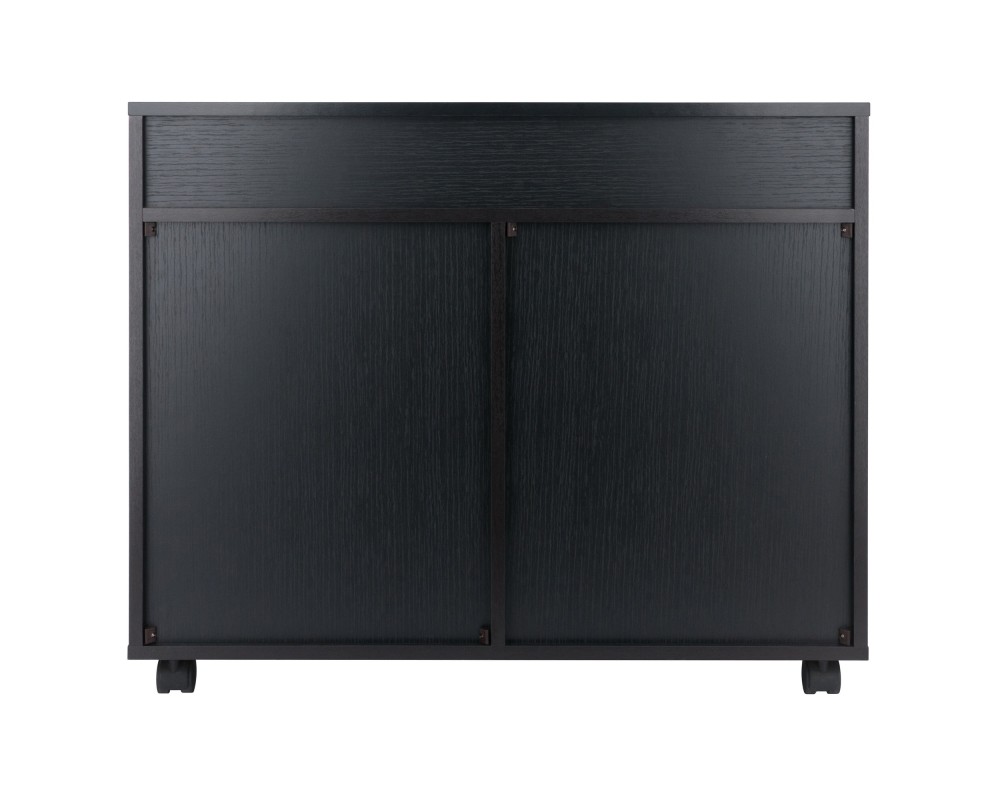 Halifax 5-Drawer Multi-Storage Mobile Cabinet, Black