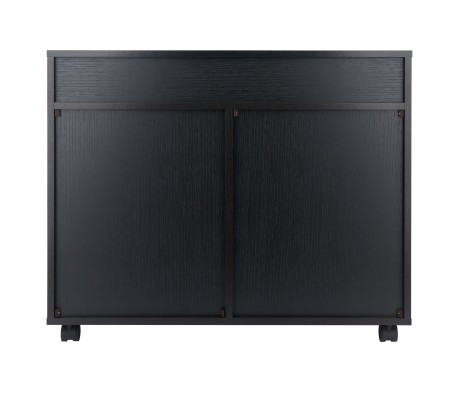 Halifax 5-Drawer Multi-Storage Mobile Cabinet, Black