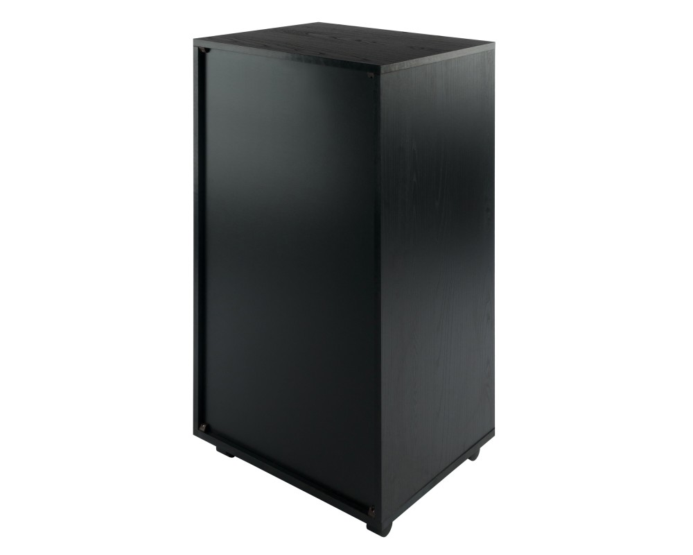 Halifax 7 Drawer High Mobile Storage Cabinet, for Living Room, Home Office, Black