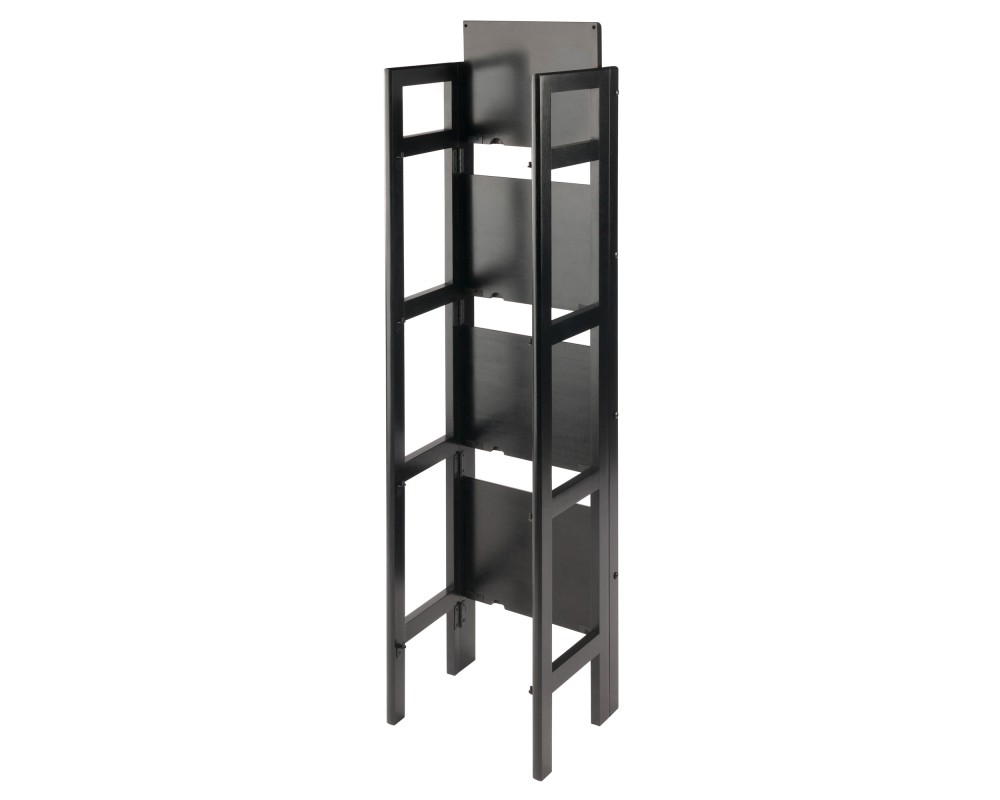 Terry 4-Tier Foldable Shelf, Narrow, Black