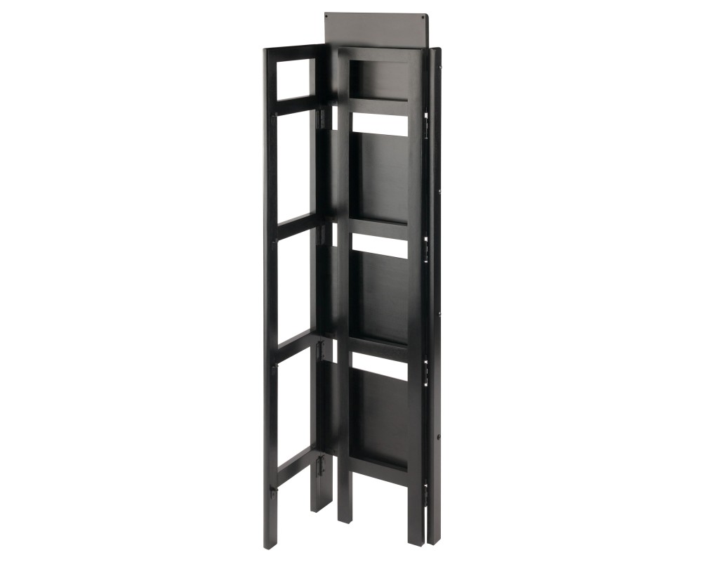 Terry 4-Tier Foldable Shelf, Narrow, Black