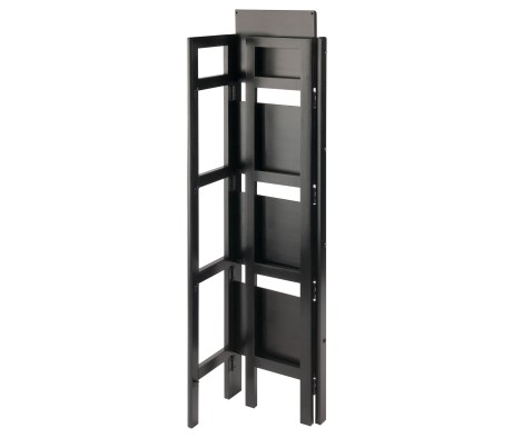 Terry 4-Tier Foldable Shelf, Narrow, Black
