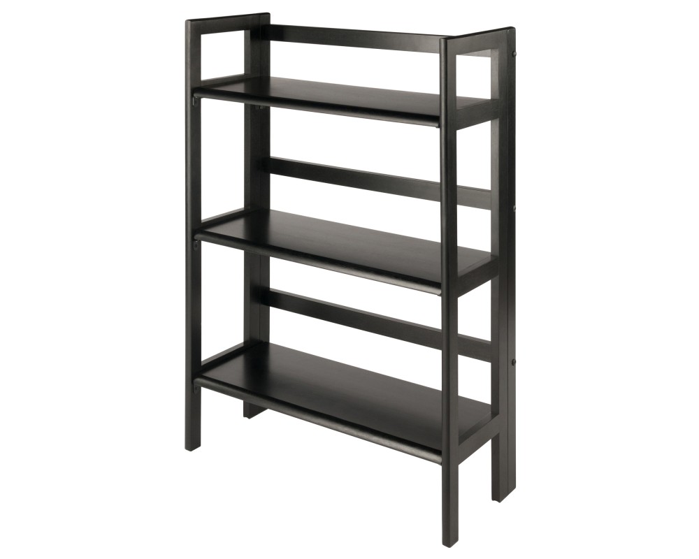 Terry 3-Tier Foldable Shelf, Stackable, Black