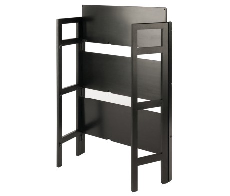 Terry 3-Tier Foldable Shelf, Stackable, Black
