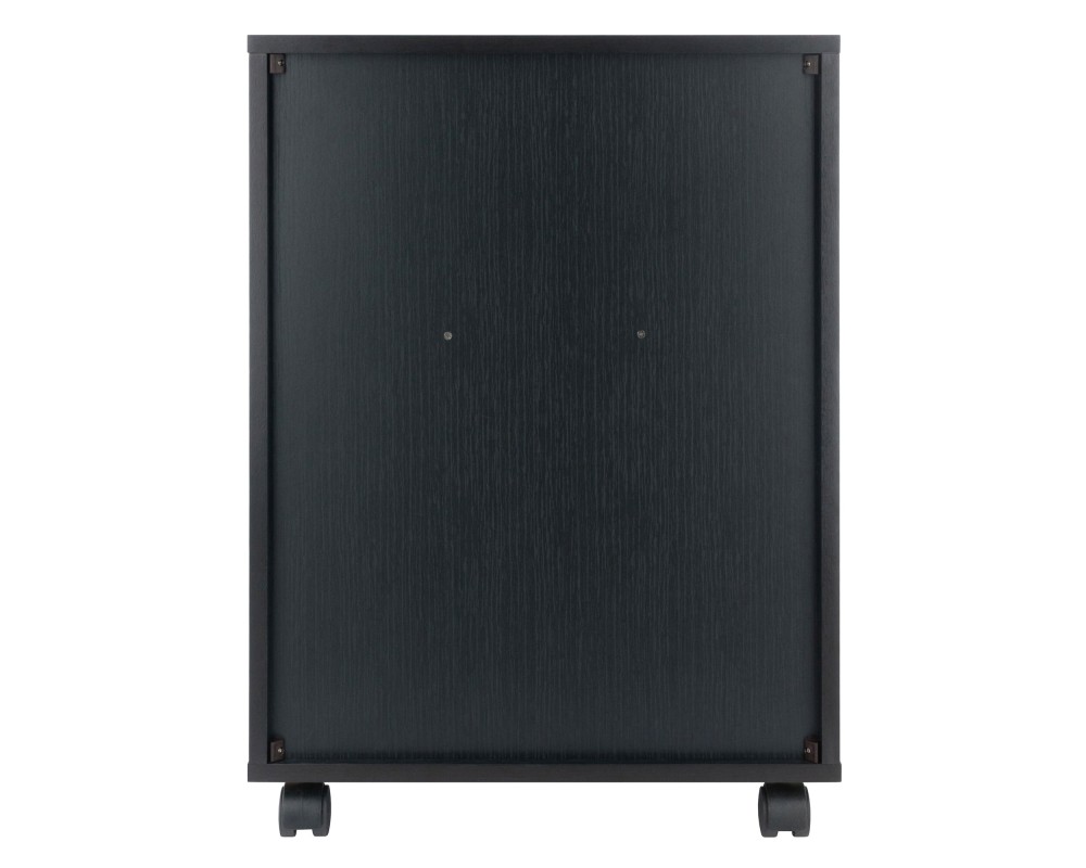 Norfolk Cabinet with 2 Drawers, 6 Bins, Black Finish