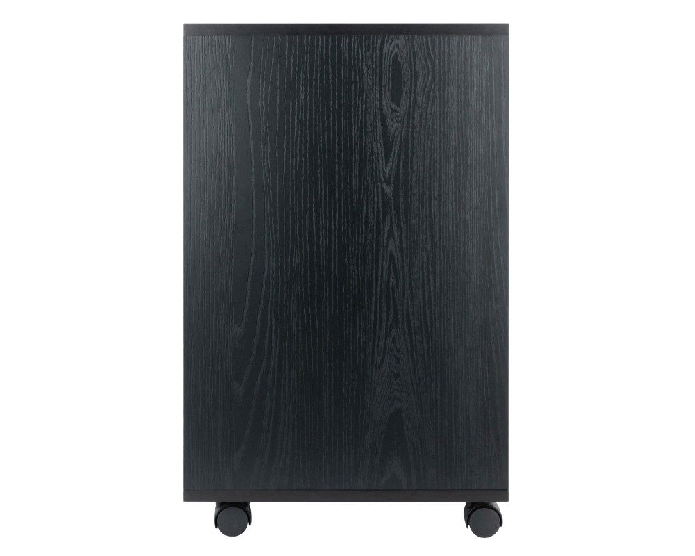 Norfolk Cabinet with 4 Bins,1 Drawer,1 Talldrawer, Black