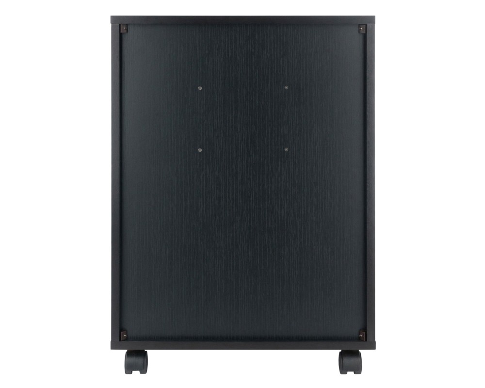 Norfolk Cabinet with 4 Bins,1 Drawer,1 Talldrawer, Black