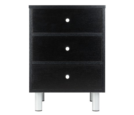Daniel Accent Table with Drawers, 16 Wide, 22 High, Black