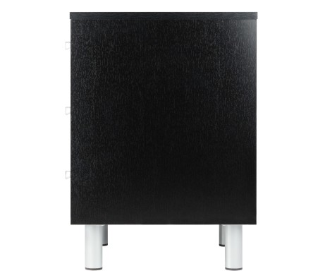 Daniel Accent Table with Drawers, 16 Wide, 22 High, Black