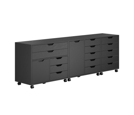 Halifax 3-Pc Set Cabinets, Black