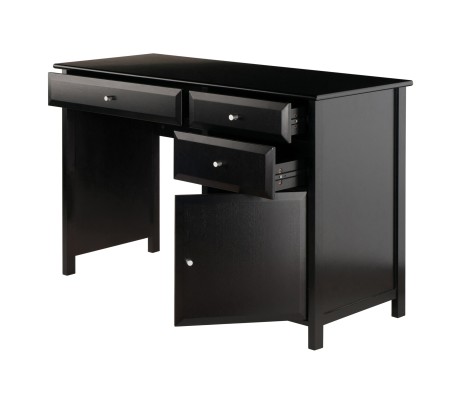 Delta Home Office Writing Desk, 47' Wide, 31' High, Black