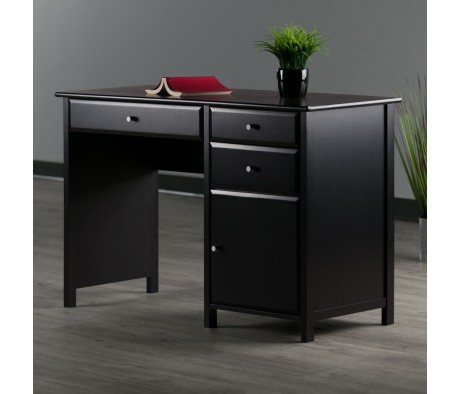 Delta Home Office Writing Desk, 47' Wide, 31' High, Black