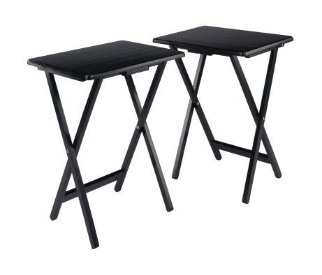 Alex 2-Pc Snack Tables, Black
