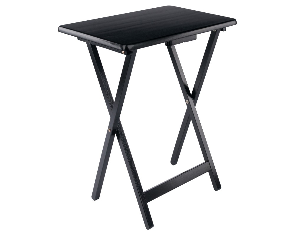 Alex 2-Pc Snack Tables, Black