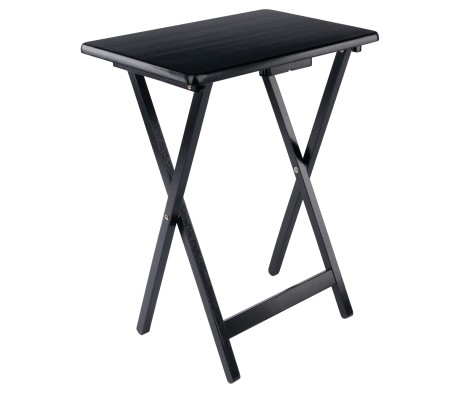 Alex 2-Pc Snack Tables, Black