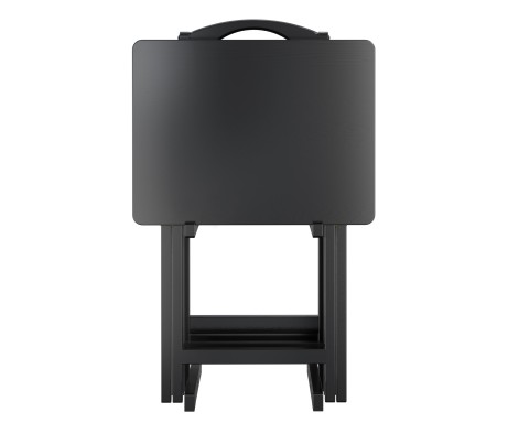 Alex 5-Pc Snack Table Set, Black