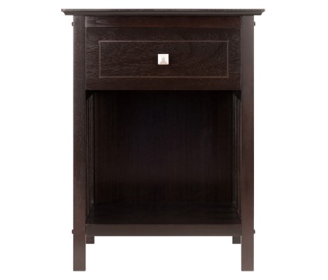 Marcel Accent Table, 25 High, 19 Wide, Coffee
