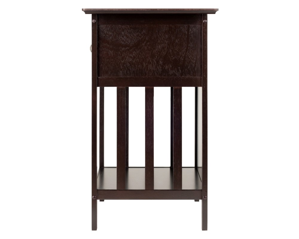 Marcel Accent Table, 25 High, 19 Wide, Coffee