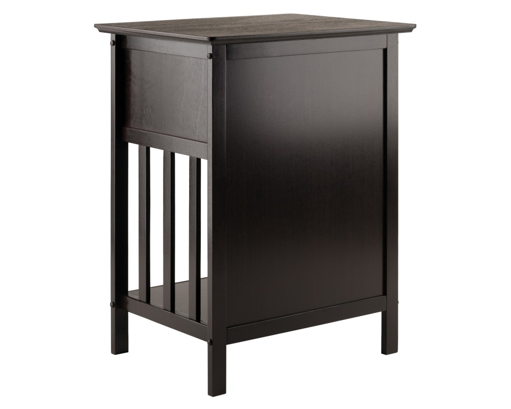 Marcel Accent Table, 25 High, 19 Wide, Coffee