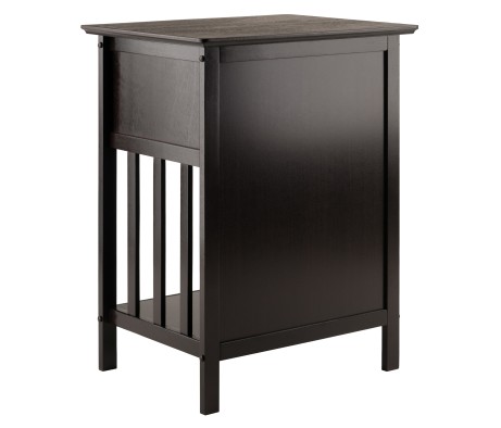 Marcel Accent Table, 25 High, 19 Wide, Coffee