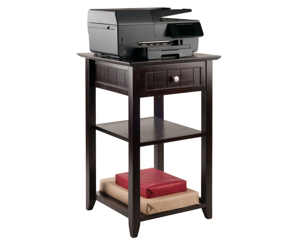 Burke Printer Stand, 20' Wide, 31' High, Coffee
