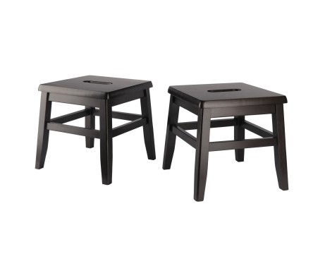 Kaya 2-Pc Step Stool Set, 12' High, Coffee