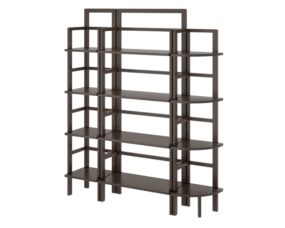 Aiden Baker's Rack Set, Includes 3 Joinable Racks, 71' High, 58' Wide, Coffee
