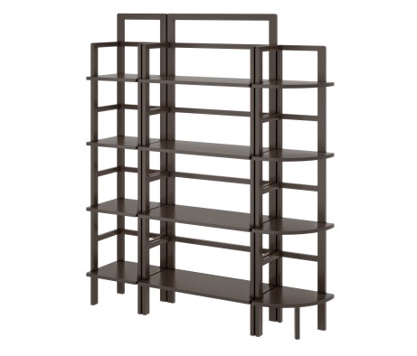 Aiden Baker's Rack Set, Includes 3 Joinable Racks, 71' High, 58' Wide, Coffee