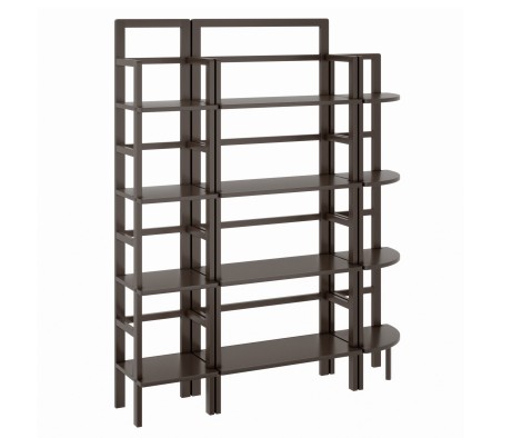 Aiden Baker's Rack Set, Includes 3 Joinable Racks, 71' High, 58' Wide, Coffee