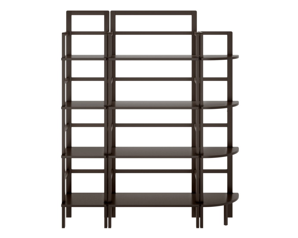 Aiden Baker's Rack Set, Includes 3 Joinable Racks, 71' High, 58' Wide, Coffee