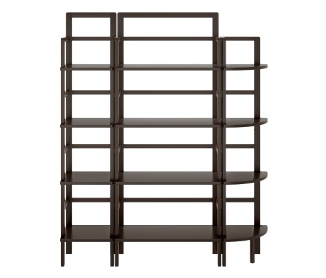 Aiden Baker's Rack Set, Includes 3 Joinable Racks, 71' High, 58' Wide, Coffee