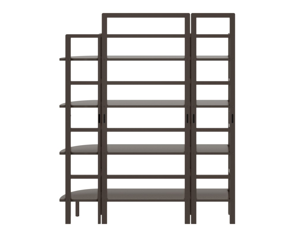Aiden Baker's Rack Set, Includes 3 Joinable Racks, 71' High, 58' Wide, Coffee